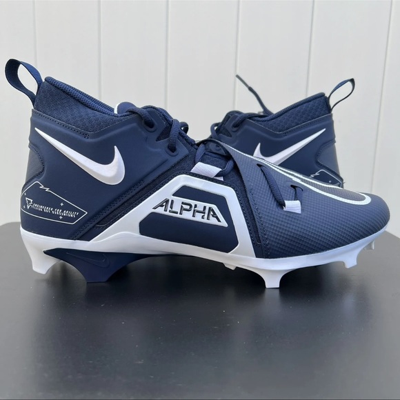NIKE ALPHA MENACE PRO 3 COLLEGE NAVY WHITE FOOTBALL CLEAT CT6649-400 MEN SIZE - Picture 2 of 5